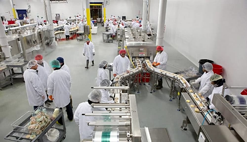 Food factory production floor